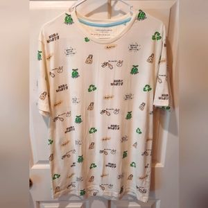 Denim and Flower Short Sleeve Recycle T-shirt size XL